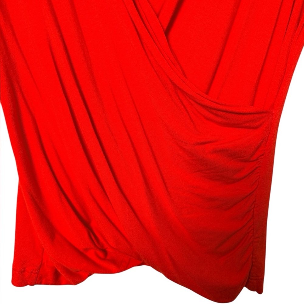 Elegant Red Drape Top - Picture 3 of 5